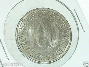 Yugoslavia 1985 100 Dinara World Foreign Old Coin  
