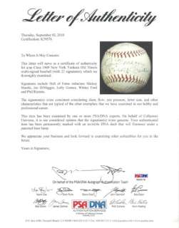 NY Yankees Autographed Signed AL Cronin Baseball Mantle DiMaggio PSA 