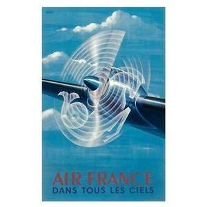   Air France Dans Tous Les Ciels 9 inch by 12 inch
