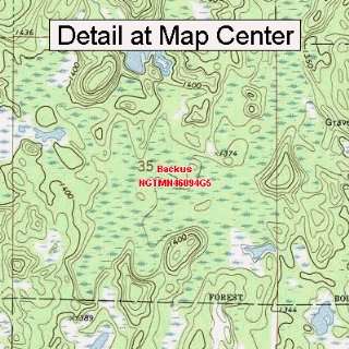   Topographic Quadrangle Map   Backus, Minnesota (Folded/Waterproof