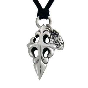 Silver Pendant Star Knights Double Sided Crusader .925 