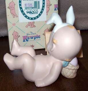   Kewpie Laying With Eggs Enesco 152153 Easter Bunny Ears No Box  