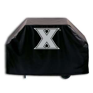  Xavier Musketeers Logo Grill Cover on Black Vinyl Patio 