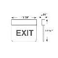 LED EXIT SIGN/MIRROR/ RESSED/EMERGENCY LIGHT, E10MG WHT 847263027739 