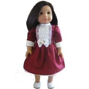  Doll Clothes for 18 Inch American Girl Burgundy Victorian 