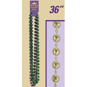    Beistle Mardi Gras 36 Disco Beads 6/Pack 