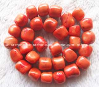 15mm Orange Coral Freeform Beads 15.5  