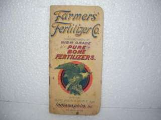 1900 FARMERS FERTILIZER CO ADVERTISING MEMO BOOKLET  
