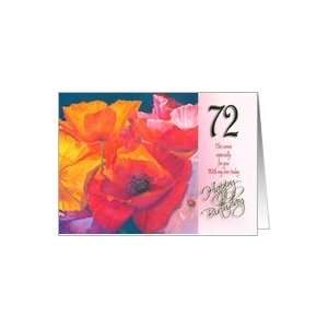  72nd Happy Birthday   Poppies Card Toys & Games