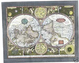 World Map 1626   6X8 Foil Print  