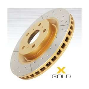 DBA DBA481X Street Series Gold Cross Drilled and Slotted Front Vented 