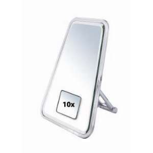   Magnetized Trapezoid Foldable Mirror with 10X Square Insert Mirror