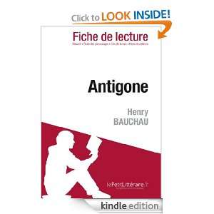 Antigone de Henry Bauchau (Fiche de lecture) (French Edition 