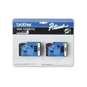   Labelers, 3/8w, White on Black, 2/Pack   BRTTC34Z