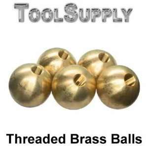 one 1 1/4 threaded 5/16 18 brass ball drilled tapped  