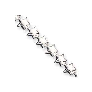  The Katie Collection   Sterling Silver 7 Stars Bracelet Jewelry