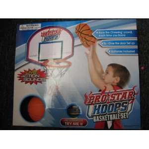  Pro Star Hoops Basketball Set with Live Action Sounds 