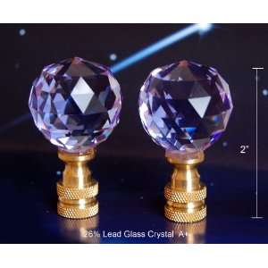   26% Lead Glas Crystal Purple Lamp Shade Finials 30mm 