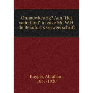   de Beauforts verweerschrift Abraham, 1837 1920 Kuyper Books