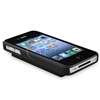 Black Holder Hard Case+Privacy LCD Cover for iPhone 4 s 4s G New 