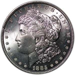 1885 Silver $1 Morgan Dollar BU Blazing Luster Great Looking Coin Very 
