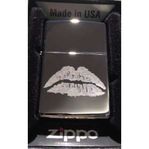  Zippo Custom Lighter   Sexy Womans Lips Kissing Logo High 