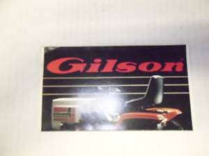Gilson Sales Brochure 1985 11 18hp Tractors Classic  
