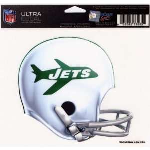  New York Jets 5x6 Retro Helmet Cling Decal Sports 