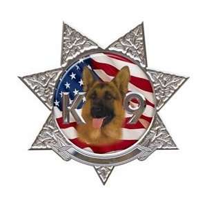  K9 7 Point Star Police Dog Decal with Shepherd   4 h 