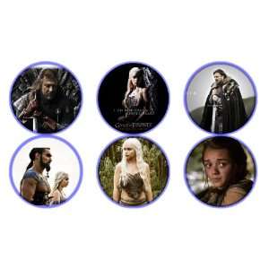  Set of 6 Game of Thrones 1.25 Badge Pinback Button 