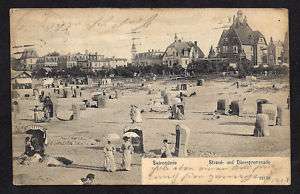 1905 Germany Swinemunde sunny day on the dunes  