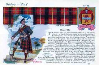 SCOTLAND MACFIE + MACGILLIVRAY CLANS.Heraldry. 1914  