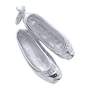    Rembrandt Charms Ballet Shoes Charm, Sterling Silver Jewelry