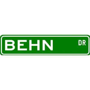  BEHN Street Sign ~ Personalized Family Lastname Sign 