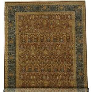  102 x 139 Rust Red Hand Knotted Wool Kerman Rug 