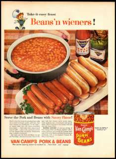 1960 vintage ad for Van Camps Pork and Beans  