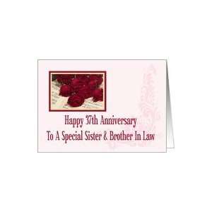  Sister and Brother In Law 37th Anniversary Card Card 