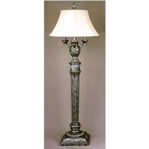   5023AG Antique Gold Floor Lamp with Brussel Shade