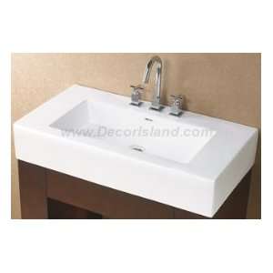  Ronbow CB3078 0 37 Ceramic Rectangle Sink W/ Overflow 
