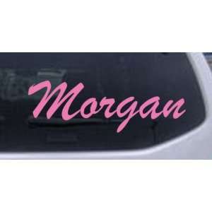  Morgan Car Window Wall Laptop Decal Sticker    Pink 20in X 