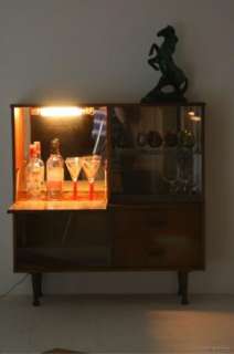 Retro Teak 1970s Drinks Cabinet / Bookcase / Desk  