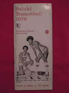 1976 Southern Illinois University SIU Saluki Basketball Media Guide 