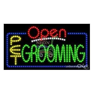 Pet Grooming LED Business Sign 17 Tall x 32 Wide x 1 Deep