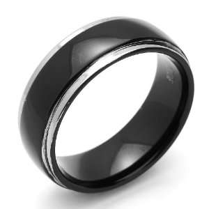  8MM Comfort Fit Tungsten Carbide Wedding Band Domed Ring 