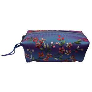  Embroidered Zipper Pouch/Carrying Case, Purple Beauty