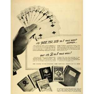 1944 Ad United States Playing Card Co Cincinnati Card Game Player Deck 
