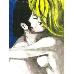   Artist Harry Weisburd   9 Inches x 12 Inches   Lovers Him Her Her Him