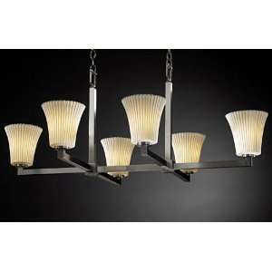 Bernini VI Uplight Chandelier Matte Black  Kitchen 