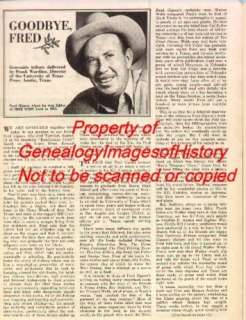 Goodbye Fred Gipson   Author Of Old Yeller + Genalogy  