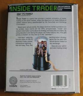INSIDE TRADER Stock Market Trading Game Cosmi 5 Disk  